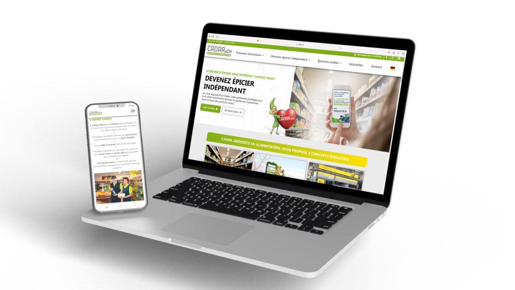 Intégration du UX/UI Design pour le site internet cadar.ch